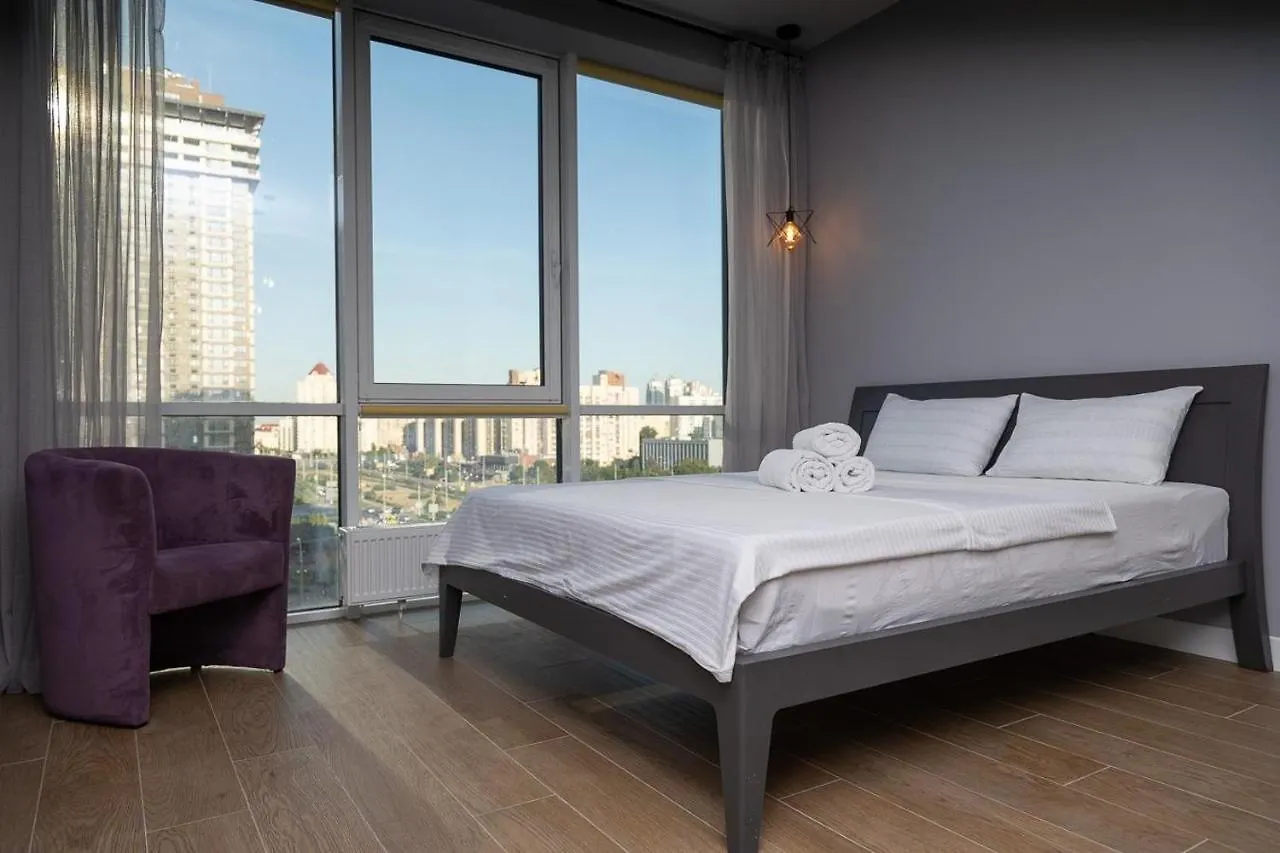 Stylish Panoramic Apartments. Smartplaza. Metro Minskaya Kiew 0*,  Ukraine